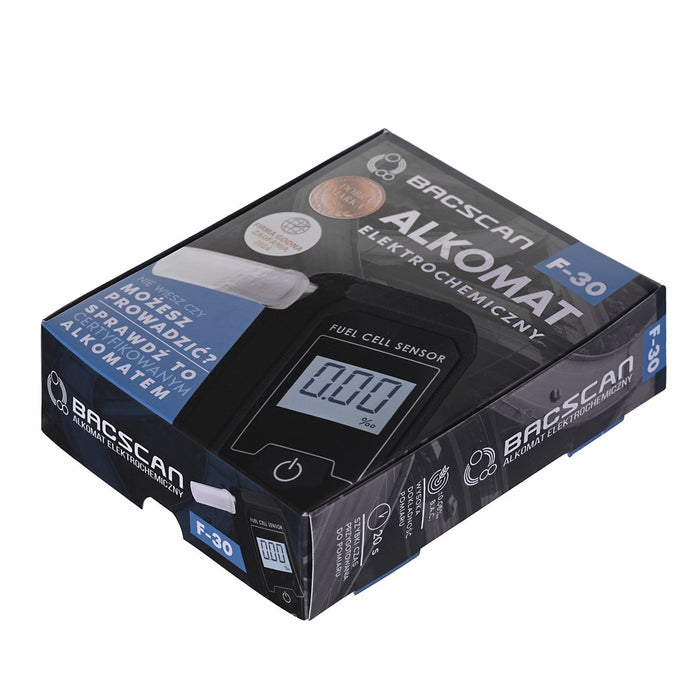 HI-TECH MEDICAL BACSCAN F-30 alcohol tester 0 - 4% 1% Black