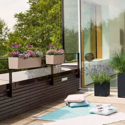 BALCONY 79CM LECHUZA STONE - Сандъци<<<Саксии кашпи и цветарници<<<Градина<<<Praktiker&&&Сандъци<<<Саксии кашпи и