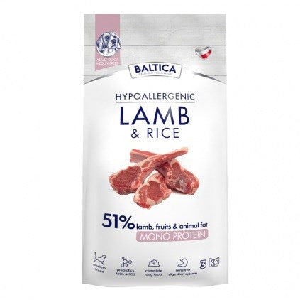 BALTICA Nutraceutic Hypoallergenic M Lamb with rice - dry dog food - 3kg