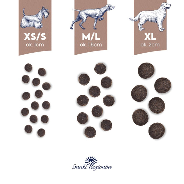BALTICA Smaki regionów Small breeds Venison with forest fruits - dry dog food - 1kg