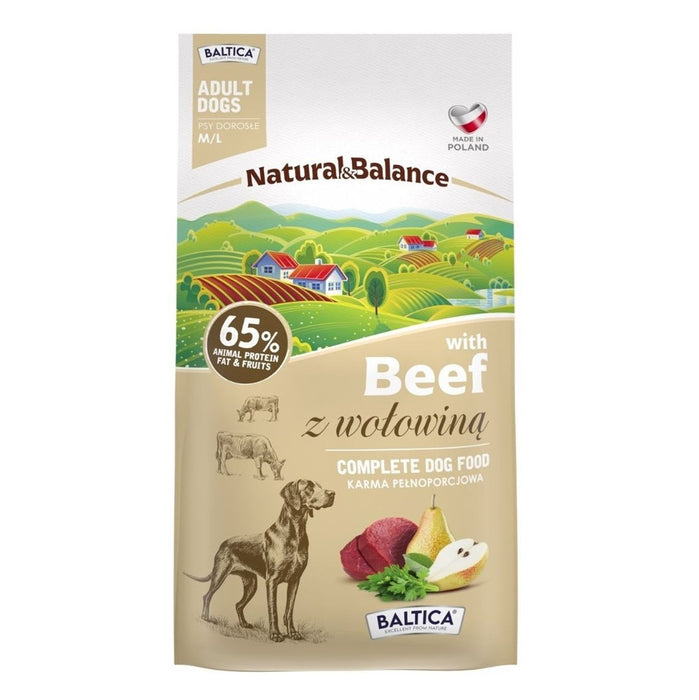 BALTICA Natural & Balance Beef M/L – dry dog food – 3kg