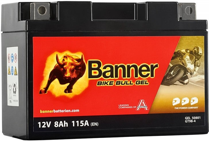 BANNER BIKE BULL GEL GT9B-4 8AH 115A L+