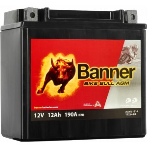 BANNER BIKE BULL AGM YTX14-BS 12AH 200A L+