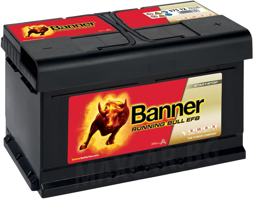 BANNER RUNNING BULL EFB 75AH 730A R+