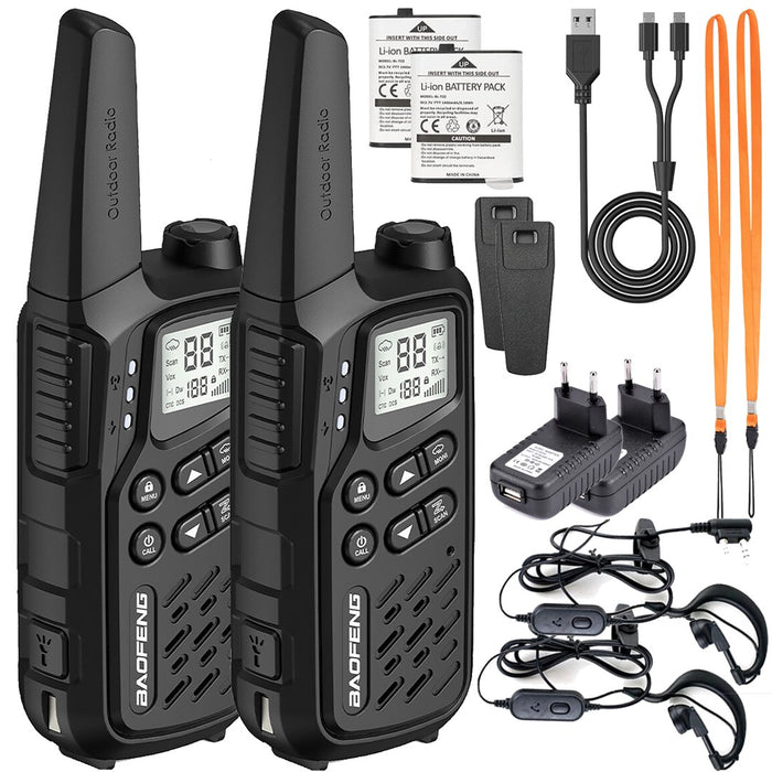 Walkie-Talkie Baofeng BF-T25E Black, 2 pieces