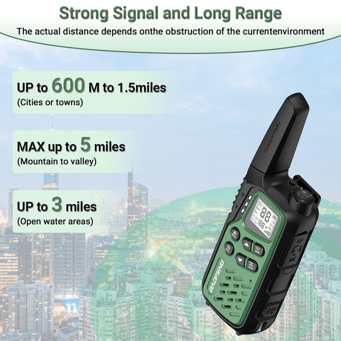 Walkie-Talkie Baofeng BF-T25E Green, 2 pieces
