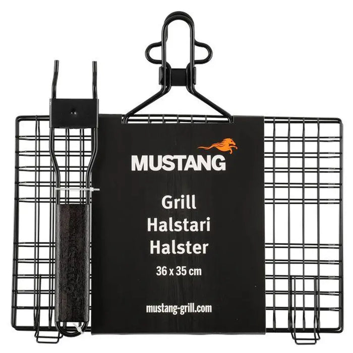 BARBECUE GRILL 36X35CM WITH MOBILE HANDLE MUSTANG Black Line - Оборудване барбекю<<<Барбекю<<<Градина<<<Praktiker