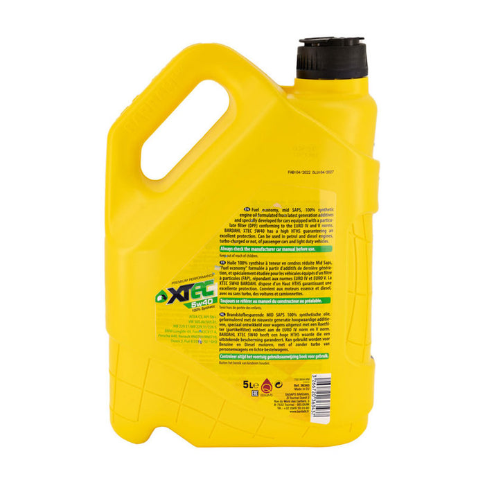 MOTOR OIL XTEC 5W40 5L BARDAHL BAR-36343