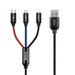 Baseus 3in1 Cable USB-C / Lightning / Micro 3,5A 0,3m (Black) - Combo Cables<<<USB cables<<<GSM