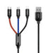 Baseus 3in1 Cable USB-C / Lightning / Micro 3,5A 0,3m (Black) - Combo Cables<<<USB cables<<<GSM
