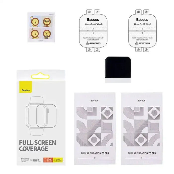 Baseus 44mm Protective Film for AP Watch 4/5/6/SE/SE 2 Clear - For smartwatches<<<Tempered glass and screen