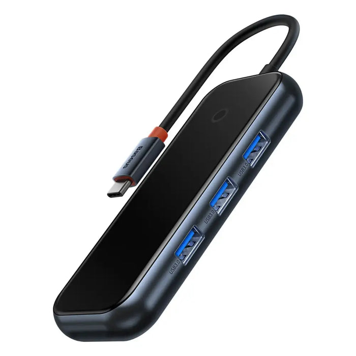 Baseus AcmeJoy HUB 4-port (USB-C to 1x USB-C PD&Data/3x USB3.0) dark gray (WKJZ010013) - USB hubs<<<HurtelXML