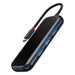 Baseus AcmeJoy HUB 4-port (USB-C to 1x USB-C PD&Data/3x USB3.0) dark gray (WKJZ010013) - USB hubs<<<HurtelXML