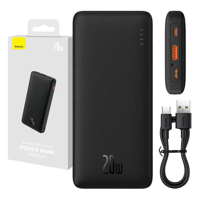 Baseus Airpow 10000mAh 20W powerbank (black) - Powerbanks<<<GSM