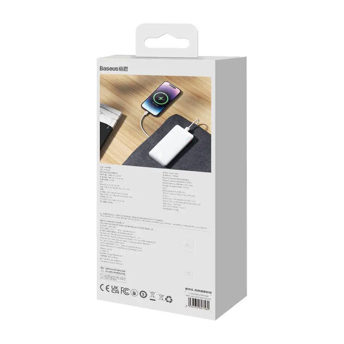 Baseus Airpow 10000mAh 20W powerbank (white) - Powerbanks<<<GSM