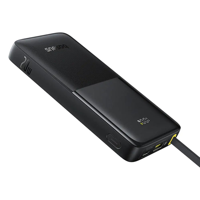 Baseus Bipow 2 10000mah 20W Powerbank with Digital Display with Built-in USB-C Cable - Black