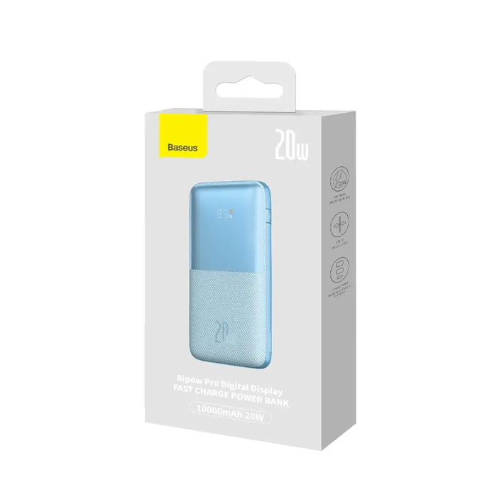 Baseus Bipow Pro powerbank 10000mAh 20W + USB cable 3A 0.3m blue (PPBD040103) - Powerbanks<<<HurtelXML