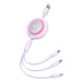 Baseus Bright Mirror 2 3-in-1 USB 3-in-1 cable for micro USB / USB-C / Lightning 3.5A 1.1m (Purple) - Combo