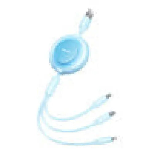Baseus Bright Mirror 2 USB 3-in-1 cable for micro USB / USB-C / Lightning 3.5A 1.1m (Sky blue) - Combo Cables<<<USB