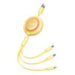 Baseus Bright Mirror 2 USB 3-in-1 cable for micro USB / USB-C / Lightning 3.5A 1.1m (Yellow) - Combo Cables<<<USB