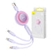 Baseus Bright Mirror 3 USB 3-in-1 cable for micro USB / USB-C / Lightning 66W / 2A 1.1m (Purple) - Combo Cables<<<USB