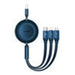 Baseus Bright Mirror 3 USB 3-in-1 cable for micro USB / USB-C / Lightning 66W / 2A 1.1m (Blue) - Combo Cables<<<USB