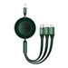 Baseus Bright Mirror 3 USB 3-in-1 cable for micro USB / USB-C / Lightning 66W / 2A 1.1m (Green) - Combo Cables<<<USB
