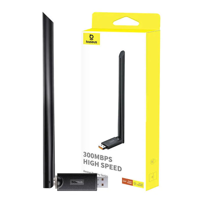 Baseus BS-OH172 300Mb/s USB network card - black - Adapters connectors and converters<<<IT