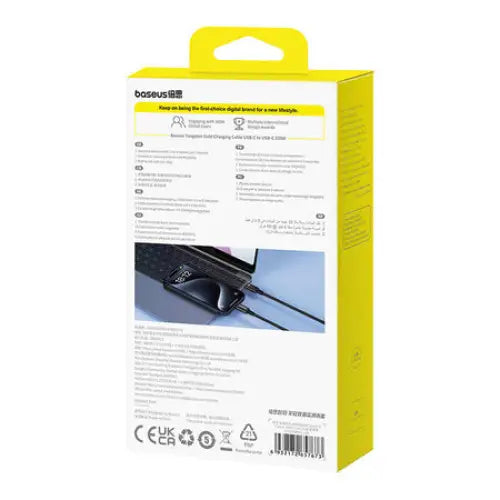 Baseus Cable USB Tungsten Gold USB-C to USB-C 100W 1,5m (black) - USB-C to USB-C<<<USB cables<<<GSM