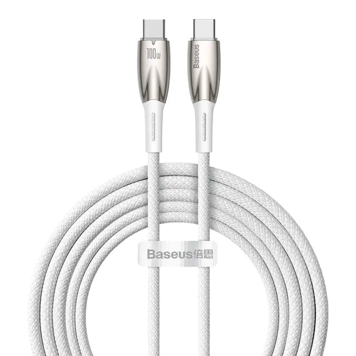 Baseus CADH000802 USB-C - USB-C PD cable 100W 5A 480Mb/s 2m - white - Cell phone cables<<<HurtelXML