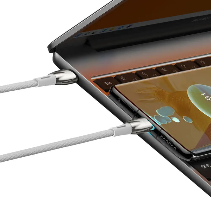 Baseus CADH000802 USB-C - USB-C PD cable 100W 5A 480Mb/s 2m - white - Cell phone cables<<<HurtelXML