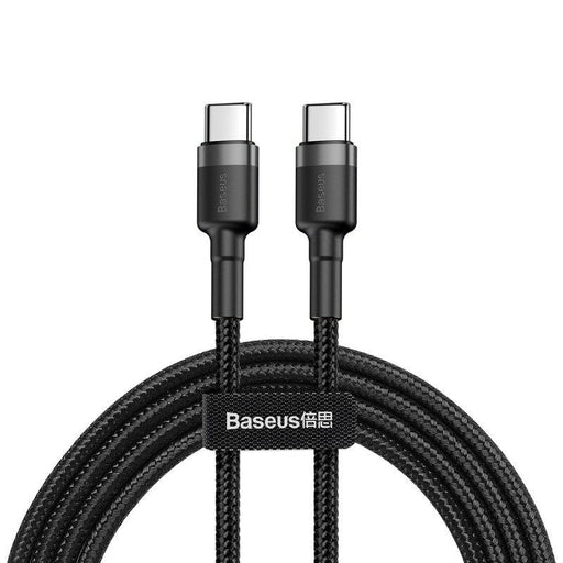 Baseus Cafule Cable USB-C PD 2.0 QC 3.0 60W 1m (Black + Gray) - USB-C to USB-C<<<USB cables<<<GSM