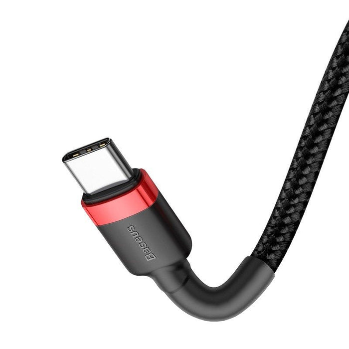 Baseus Cafule Cable USB-C PD 2.0 QC 3.0 60W 2m (Black + Red) - USB-C to USB-C<<<USB cables<<<GSM