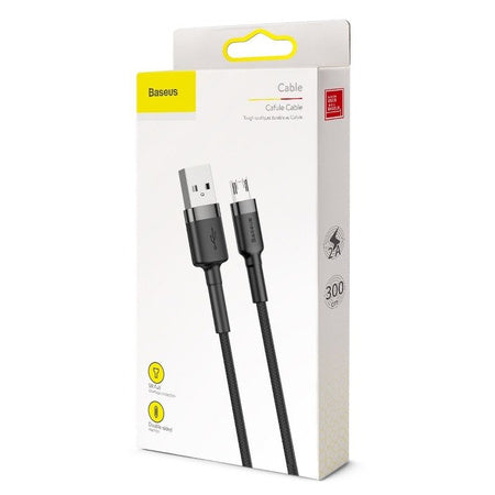 Baseus Cafule Cable USB For Micro 2A 3m Gray + Black - USB to Micro USB<<<USB cables<<<GSM
