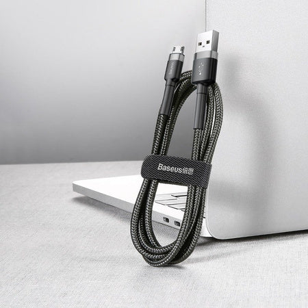 Baseus Cafule Cable USB For Micro 2A 3m Gray + Black - USB to Micro USB<<<USB cables<<<GSM