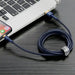 Baseus Cafule Lightning cable 2.4A 1m (Gold + Dark blue) - USB to Lightning<<<USB cables<<<GSM