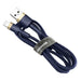 Baseus Cafule Lightning cable 2.4A 1m (Gold + Dark blue) - USB to Lightning<<<USB cables<<<GSM