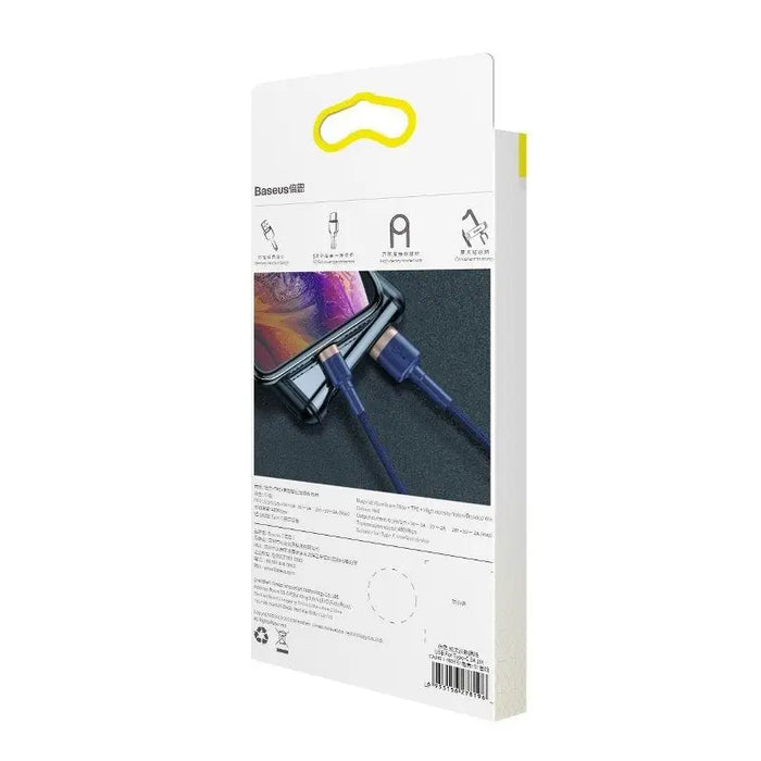 Baseus Cafule Lightning cable 2.4A 1m (Gold + Dark blue) - USB to Lightning<<<USB cables<<<GSM