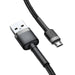Baseus Cafule Micro USB cable 1.5A 2m (Gray + Black) - USB to Micro USB<<<USB cables<<<GSM