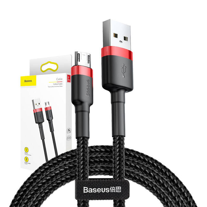 Baseus Cafule Micro USB cable 1.5A 2m (Red + Black) - USB to Micro USB<<<USB cables<<<GSM