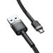 Baseus Cafule Micro USB cable 2.4A 0,5m (gray + black) - USB to Micro USB<<<USB cables<<<GSM