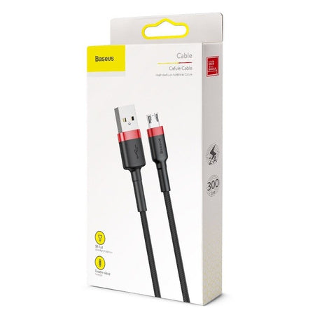 Baseus Cafule Micro USB Cable 2A 3m (Black + Red) - USB to Micro USB<<<USB cables<<<GSM Accessories<<<InnproXML&&&Cell