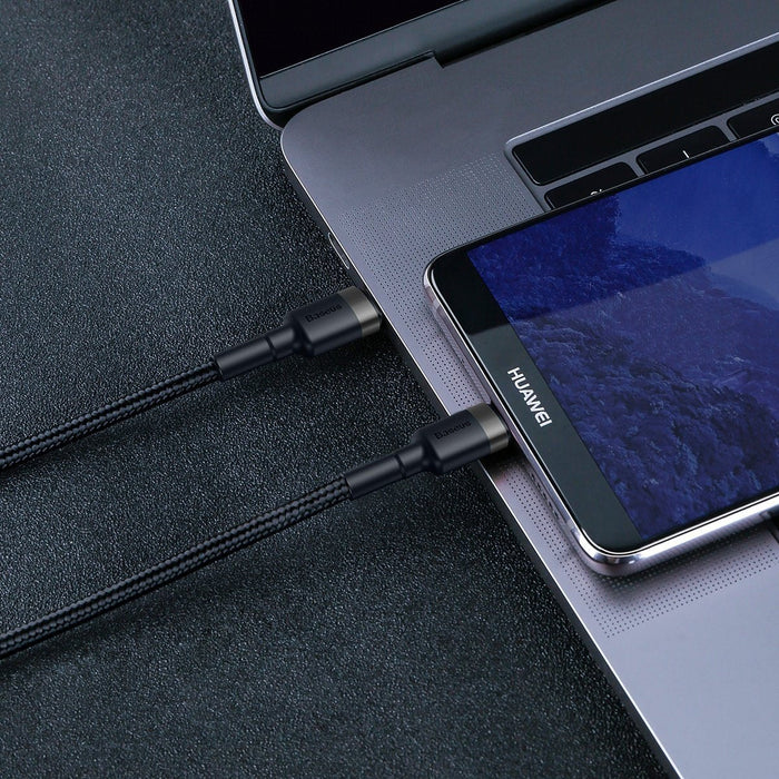 Baseus Cafule PD2.0 60W flash charging USB For Type-C cable (20V 3A) 2m Gray + Black - USB-C to USB-C<<<USB