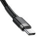 Baseus Cafule PD2.0 60W flash charging USB For Type-C cable (20V 3A) 2m Gray + Black - USB-C to USB-C<<<USB