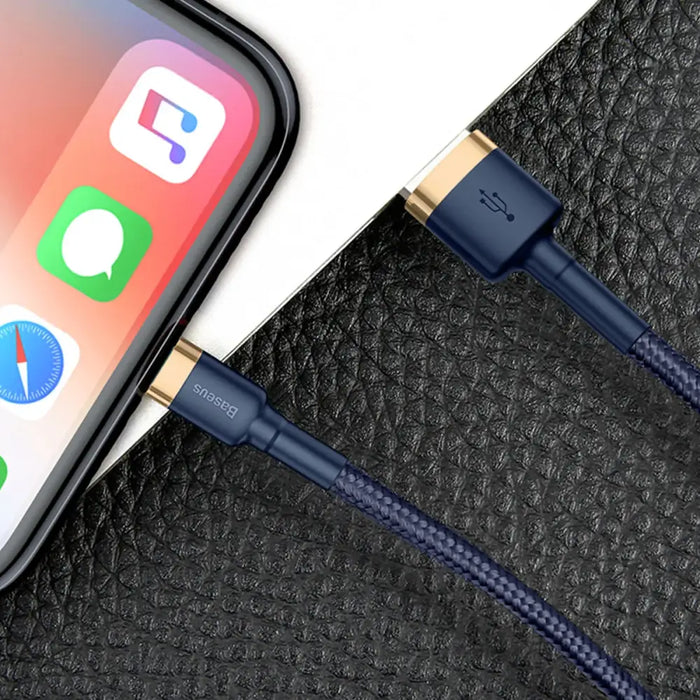 Baseus Cafule USB-A / Lightning 2.4A QC 3.0 cable 1 m - blue-gold - Cell phone cables<<<HurtelXML