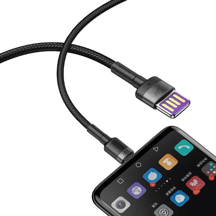 Baseus Cafule USB-C Cable Huawei SuperCharge QC 3.0 5A 1m (Black + Gray) - USB to USB-C<<<USB cables<<<GSM