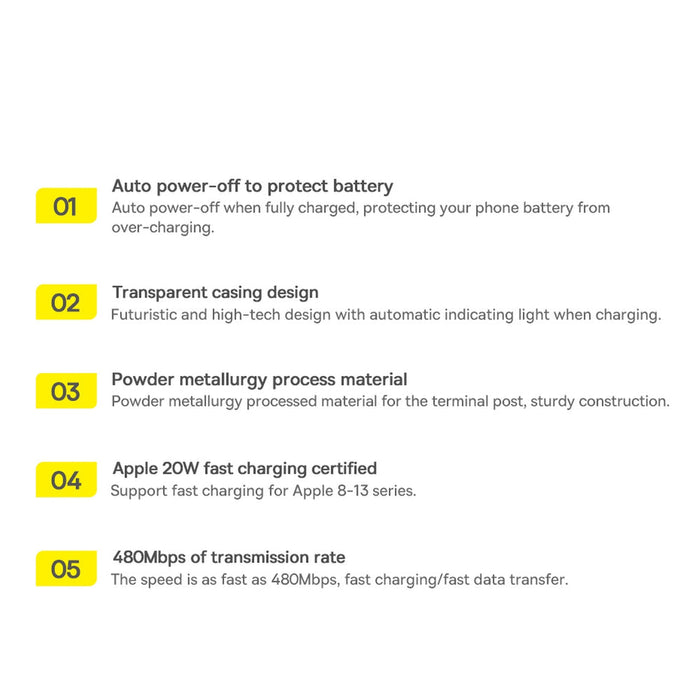 Baseus CATS000003 Lightning - USB-C cable 20W 480Mb/s 1m - blue - Cell phone cables<<<HurtelXML