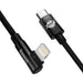 Baseus CAVP000201 angled Lightning - USB-C cable 20W 480Mb/s 1m - black - Type-C
