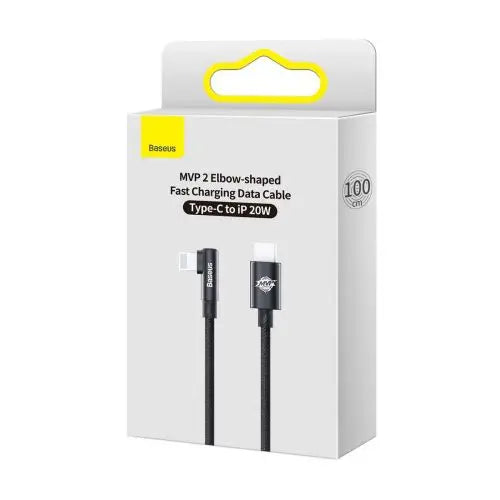 Baseus CAVP000201 angled Lightning - USB-C cable 20W 480Mb/s 1m - black - Type-C