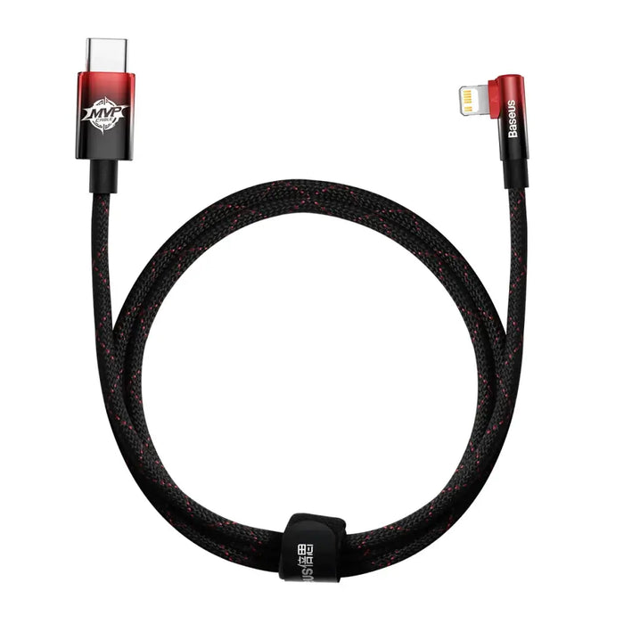Baseus CAVP000220 angled Lightning - USB-C PD cable 20W 480Mb/s 1m - red - Cell phone cables<<<HurtelXML